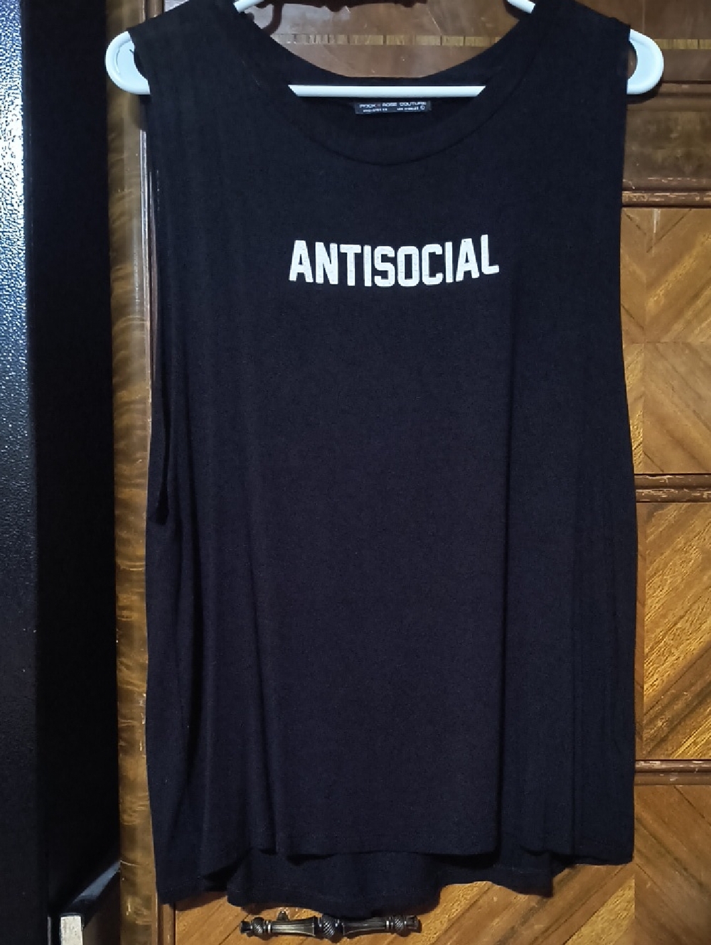 ANTISOCIAL Black Muscle Tee - Unbranded